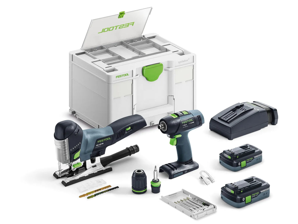 Kit d'Assemblage à Batterie Festool T 18+3/PSC 420 HPC I-Set 577630 - Puissance Double 18 Volts avec Technologie Bluetooth® - Image 6