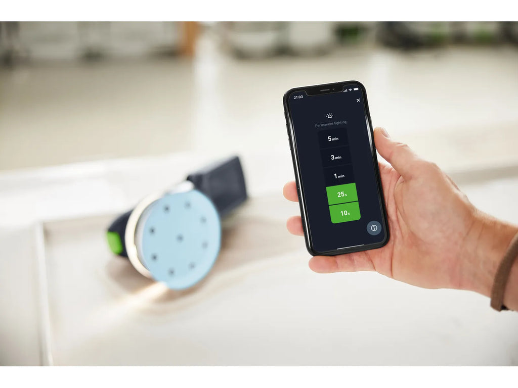 Ponceuse excentrique sans fil ETSC 2 125 de Festool avec éclairage LED intégré - Image 2