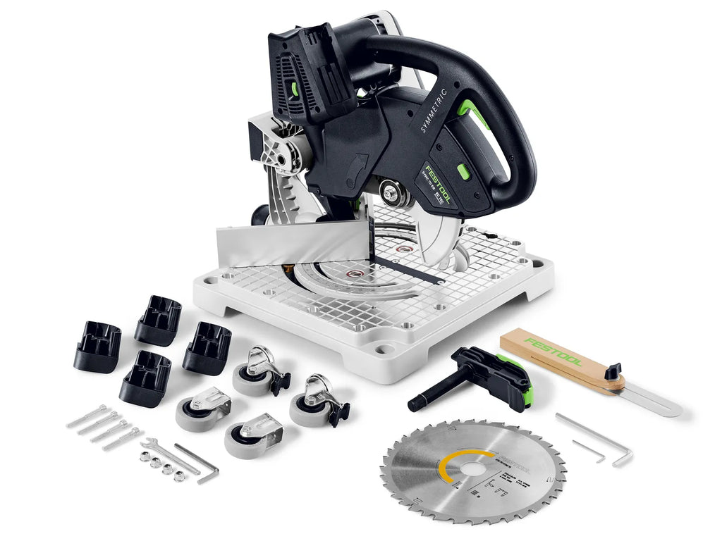 Scie à onglets sans fil SYMC 70 Festool 577424 - Précision et mobilité avec système de batterie double - Image 1