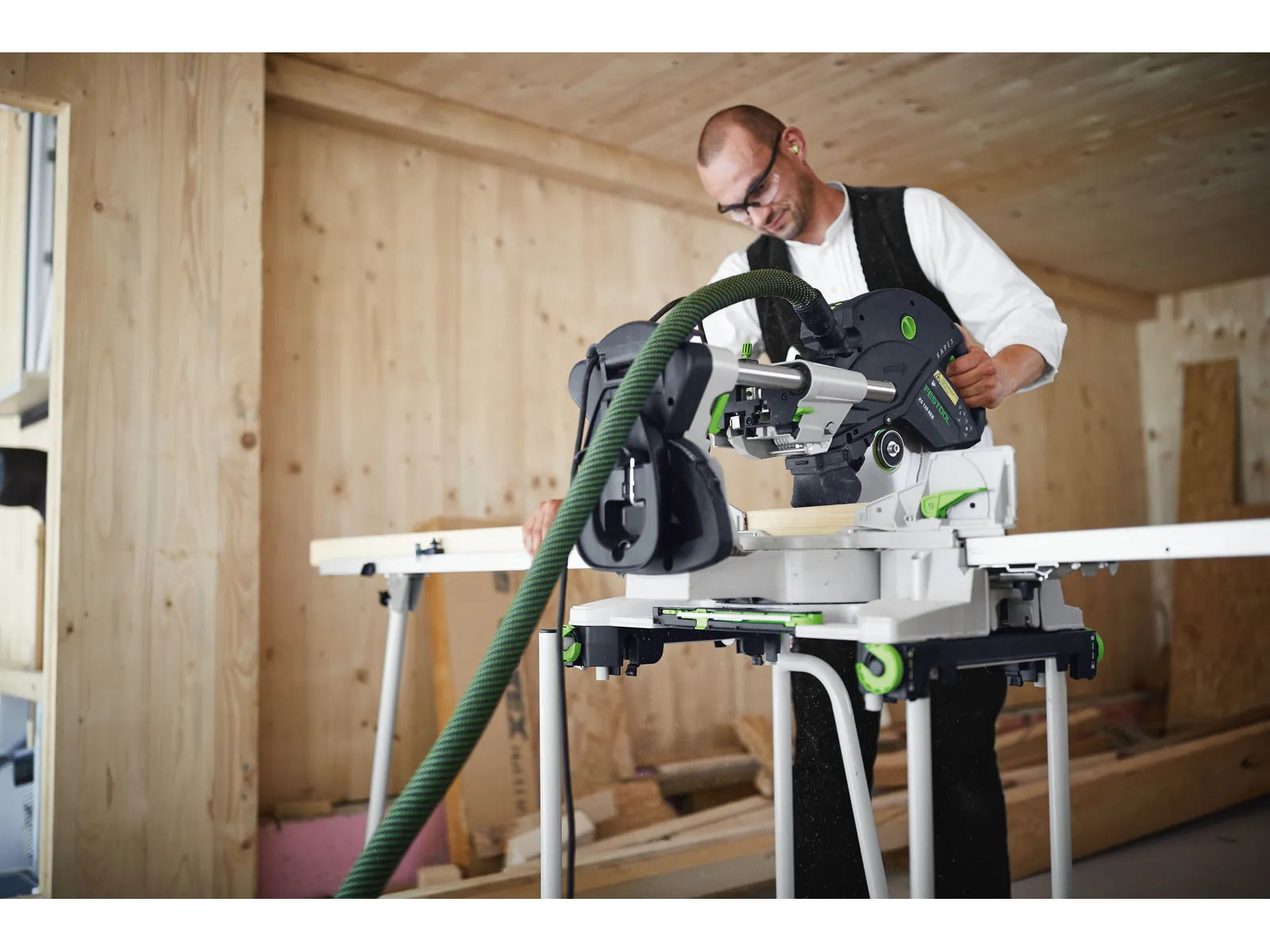 Scie à onglets radiale KAPEX KS 120 R 575302 de Festool avec guide à double colonne et laser à double ligne - Image 6