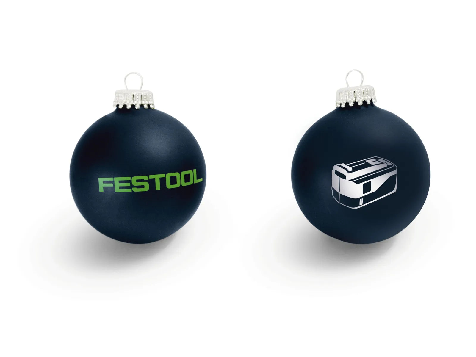 Boules de Noël en Verre WK-FT3 Festool, Fabriquées en Allemagne, Bleu Foncé avec Logo Festool - Image 2