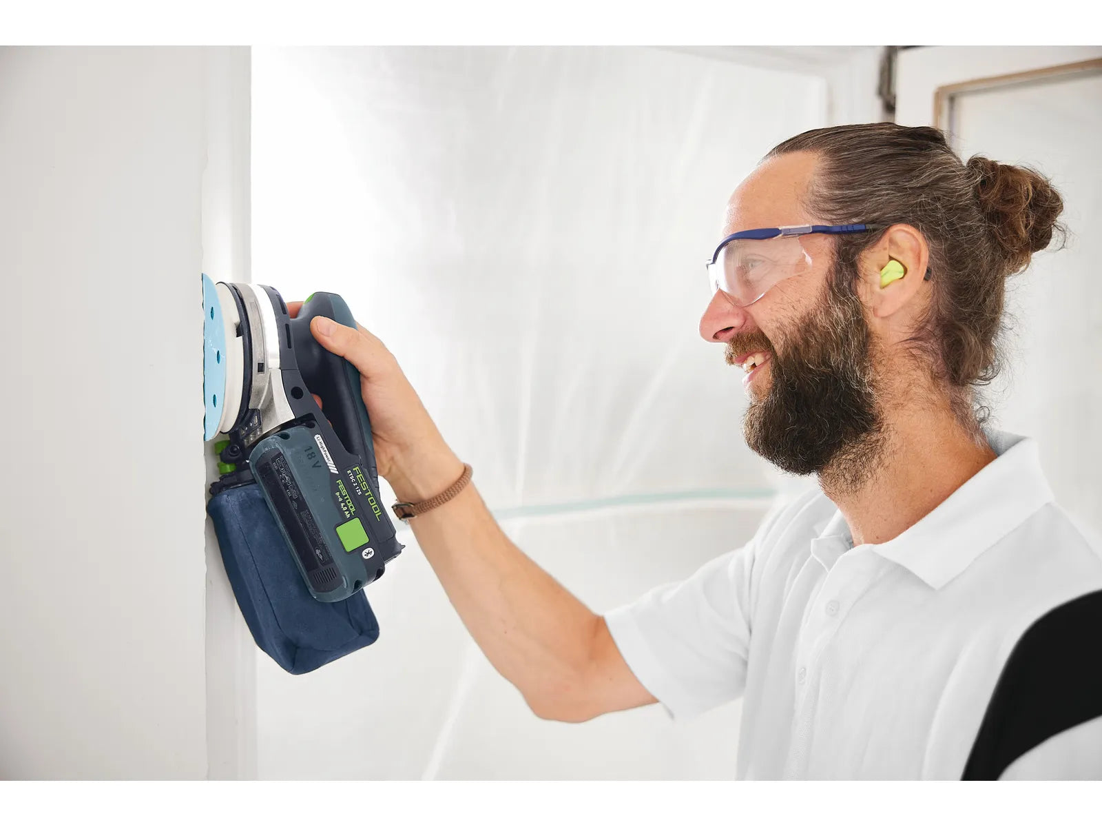 Ponceuse excentrique sans fil ETSC 2 125 de Festool avec éclairage LED intégré - Image 1