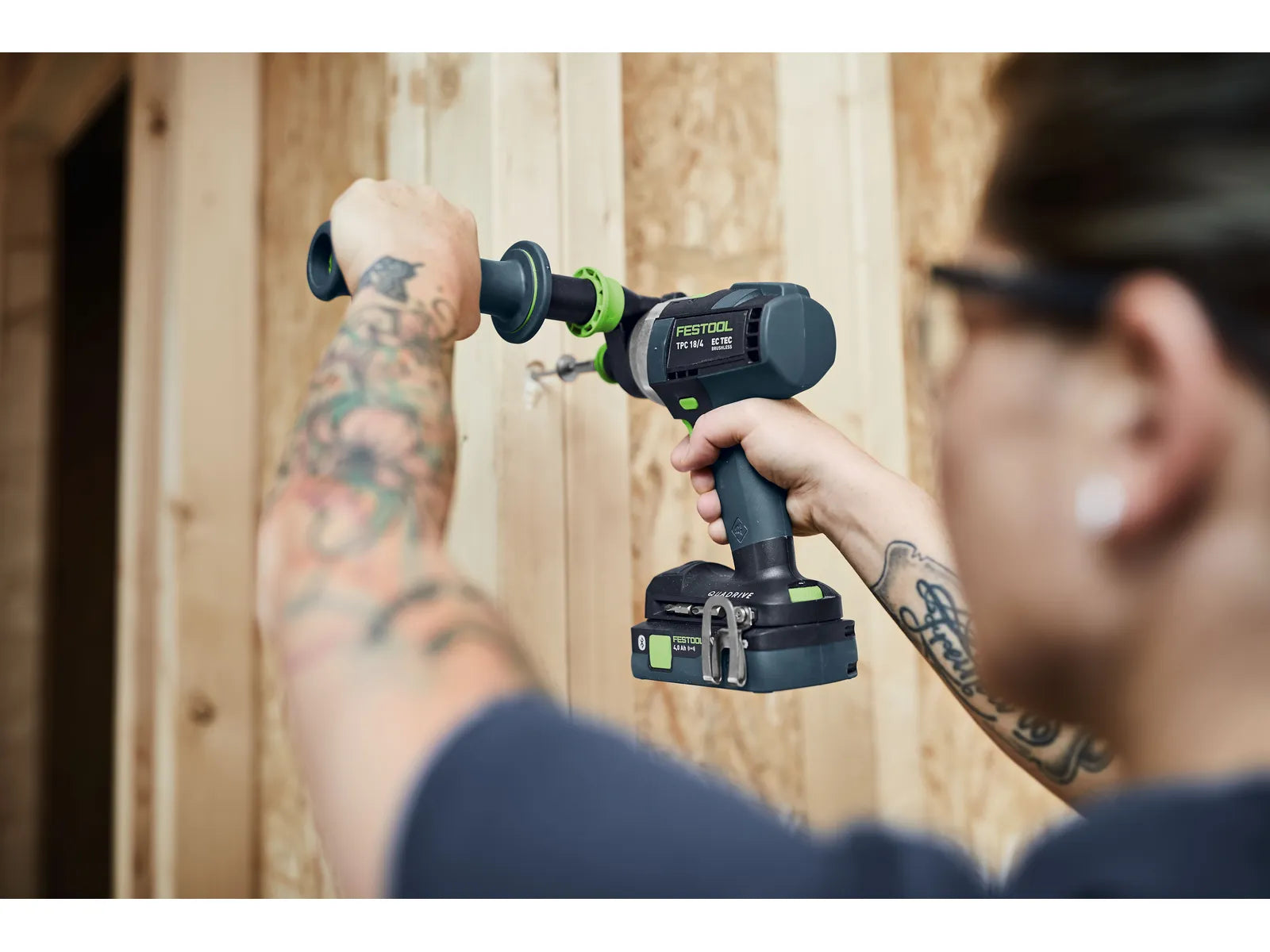 Festool TPC 18/4 - Perceuse à percussion sans fil QUADRIVE puissante et polyvalente - Image 1