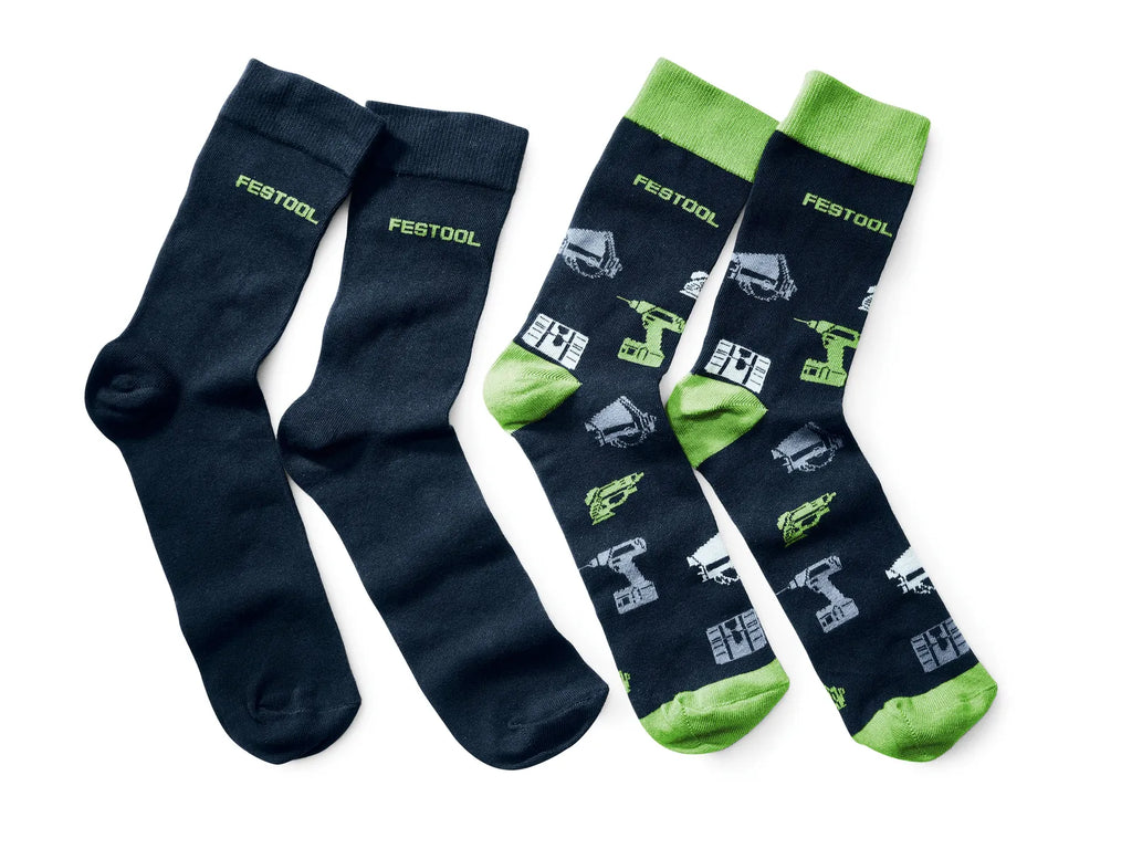 Chaussettes Festool SOCK-FT1-S pour toutes occasions, Ensemble de deux avec différents designs - Image 2