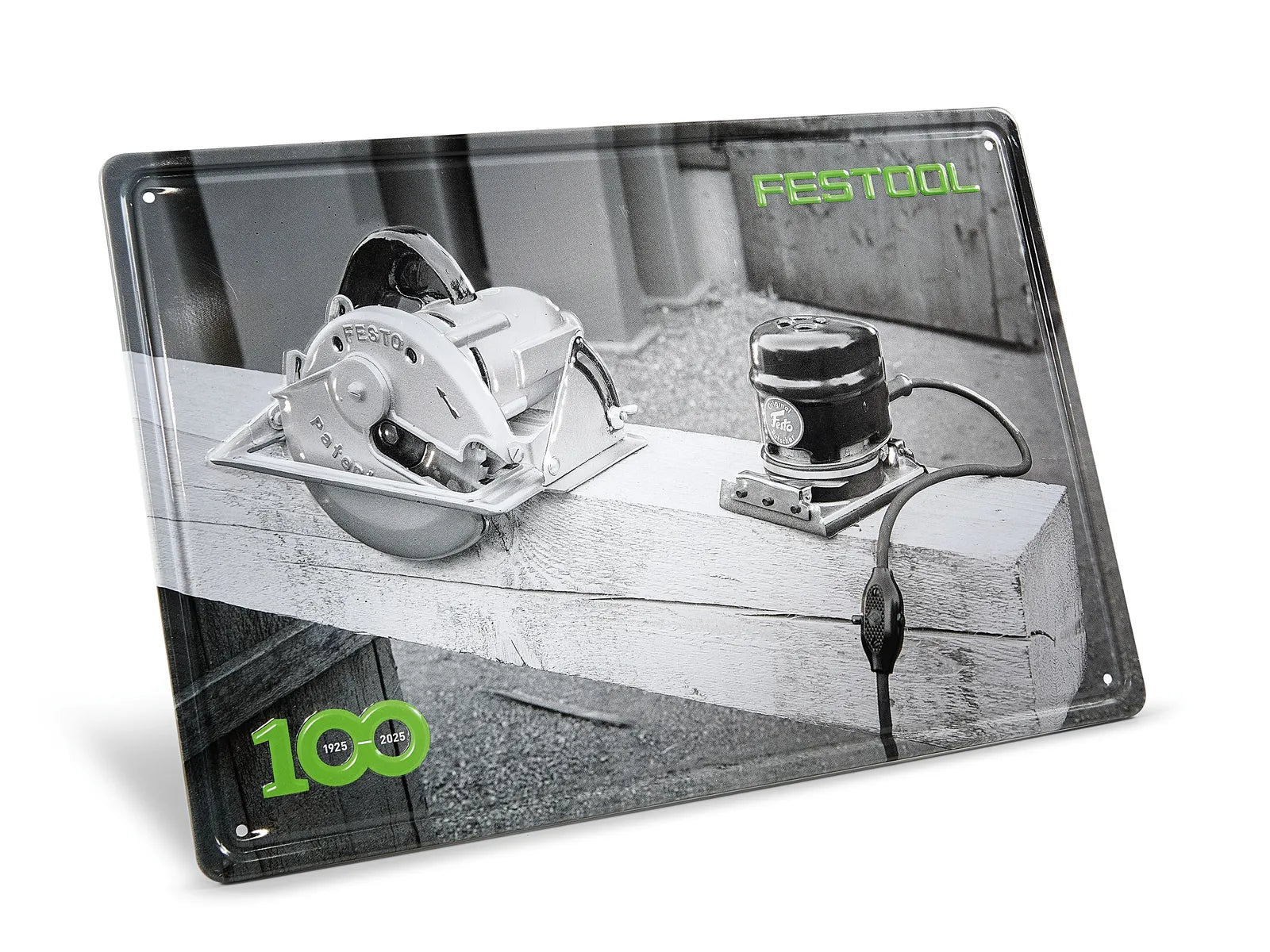 Plaque en Étain Rétro des Machines Festool MES-FT1 100Y - Édition Limitée pour le 100ème Anniversaire - Image 1