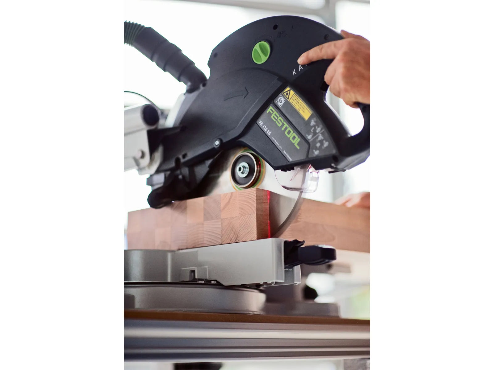 Scie à onglets radiale KAPEX KS 120 R 575302 de Festool avec guide à double colonne et laser à double ligne - Image 5