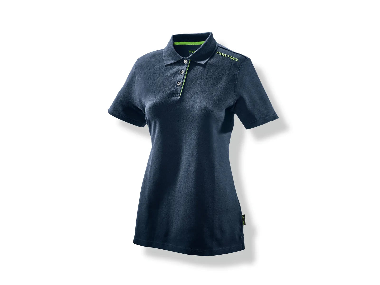Polo pour femmes POL-LAD-FT1-XS de Festool, en coton de haute qualité, bleu foncé et vert - Image 2