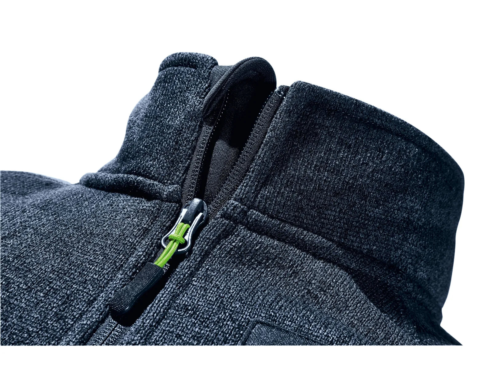 Sweatshirt pour Hommes Festool SJ-FT1 S en Polyester Tricoté 100% avec Poches Latérales et Zip Vert Contrastant - Image 5