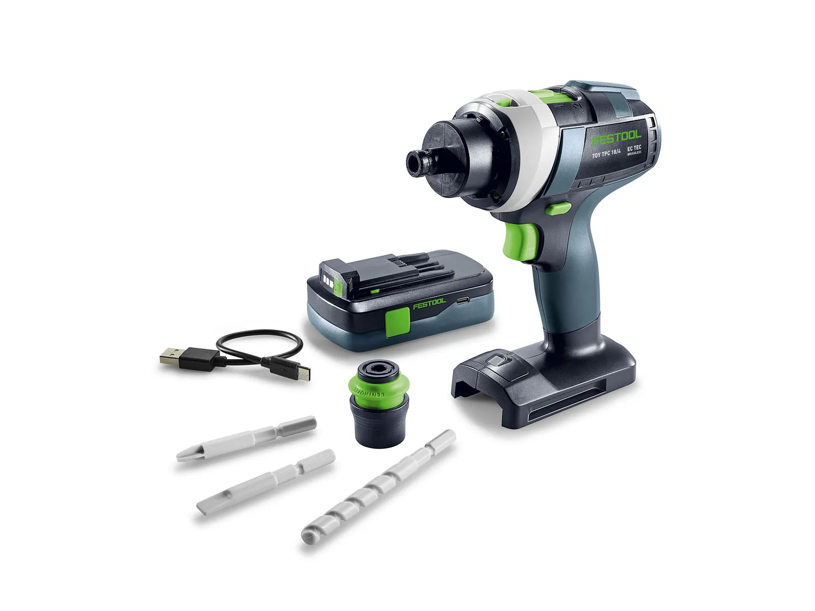 Jouet de Perceuse sans Fil Festool TY-TPC 577937 - Réplique Fidèle avec Fonctions Réelles - Image 1